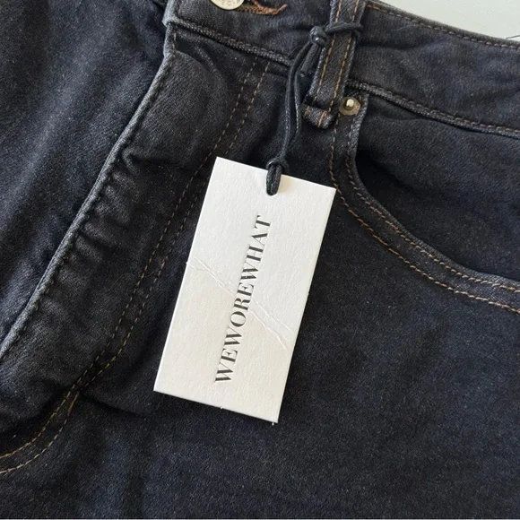 NWT! WEWOREWHAT Black Denim Shorts, Size 27